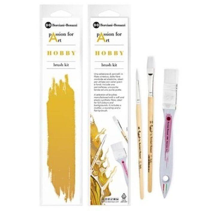 Beige Borciani e Bonazzi Art Kit Passion For Art - Hobby Taklon and Synthetic Brushes