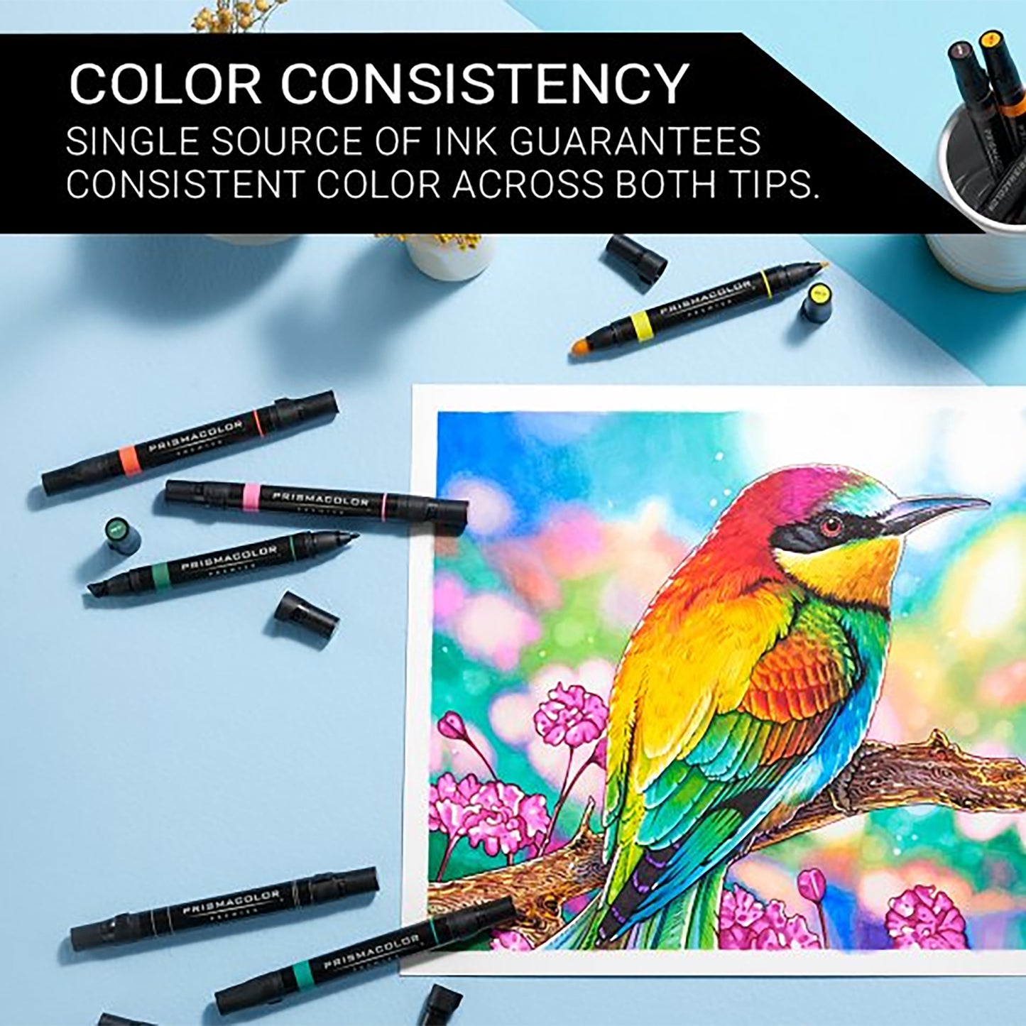 Light Blue Prismacolor Premier Dual-Ended Art Markers – Manga Colours, Set of 12 Pens & Markers
