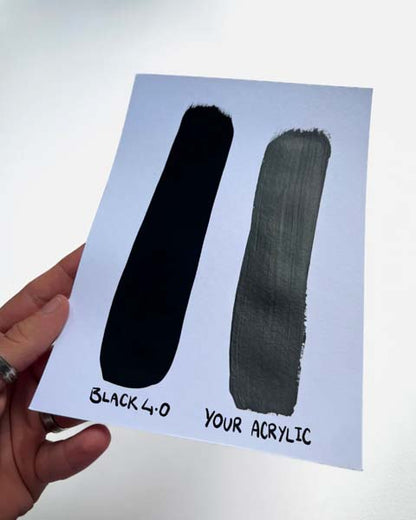 White Smoke BLACK 4.0, The Blackest Black Acrylic Paint, by Stuart Semple, 150ml Acrylic Paints