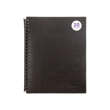 Dark Slate Gray Dats Display Book PP Cover A4 20Pkt Black Display Books