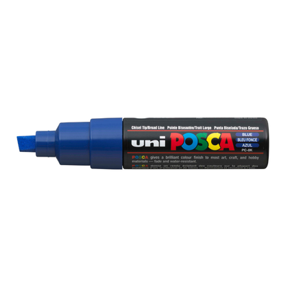 White Smoke Posca PC 8K Bold Chisel Tip Paint Marker, Blue Paint Markers