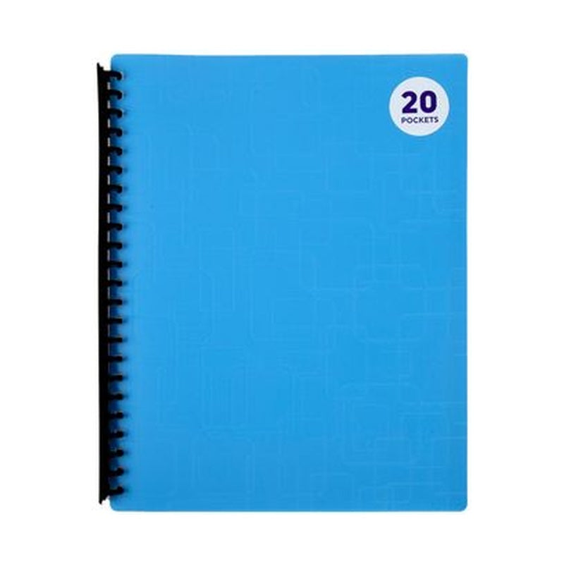 Dodger Blue Dats Display Book PP Cover A4 20Pkt Blue Display Books