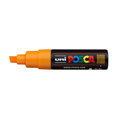 White Smoke Posca PC 8K Bold Chisel Tip Paint Marker, Bright Yellow Paint Markers