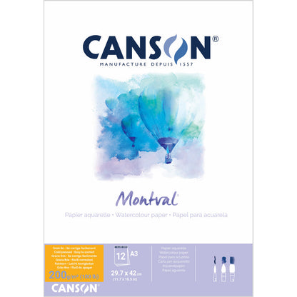 White Smoke Canson Montval 200 Pad Cold Pressed A3 Pads