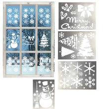 White Smoke XMAS Window Stencils, 4Pk Xmas