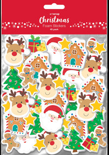 Firebrick XMAS Foam Stickers, 45Pk Xmas