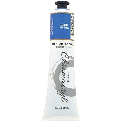 White Smoke Chromacryl Students Acrylic Paint, 75ml Cobalt Blue Acrylic Paints