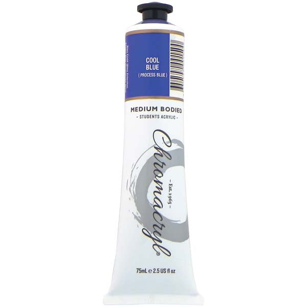 White Smoke Chromacryl Students Acrylic Paint, 75ml Cool Blue Acrylic Paints
