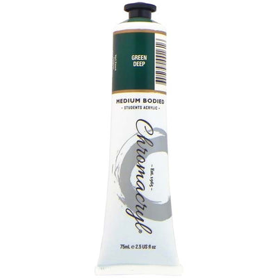 White Smoke Chromacryl Students Acrylic Paint, 75ml Green Deep Acrylic Paints