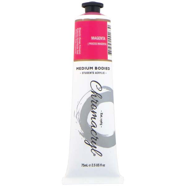 White Smoke Chromacryl Students Acrylic Paint, 75ml Magenta Acrylic Paints