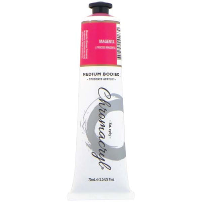 White Smoke Chromacryl Students Acrylic Paint, 75ml Magenta Acrylic Paints