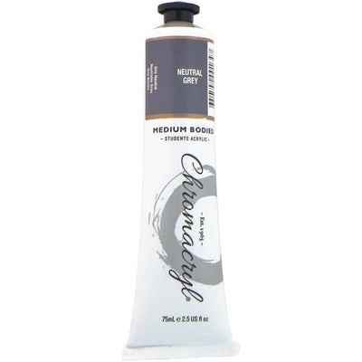 White Smoke Chromacryl Students Acrylic Paint, 75ml Neutral Grey Acrylic Paints