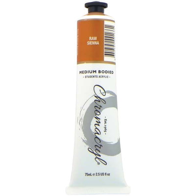 White Smoke Chromacryl Students Acrylic Paint, 75ml Raw Sienna Acrylic Paints