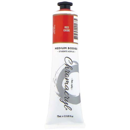 White Smoke Chromacryl Students Acrylic Paint, 75ml Red Oxide Acrylic Paints