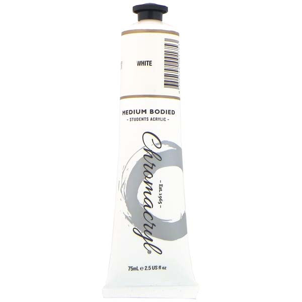 White Smoke Chromacryl Students Acrylic Paint, 75ml White Acrylic Paints