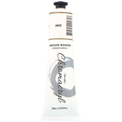 White Smoke Chromacryl Students Acrylic Paint, 75ml White Acrylic Paints