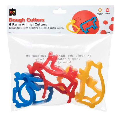 White Smoke EC Dough Farm Animal Cutters, Set 6 Kids Activities