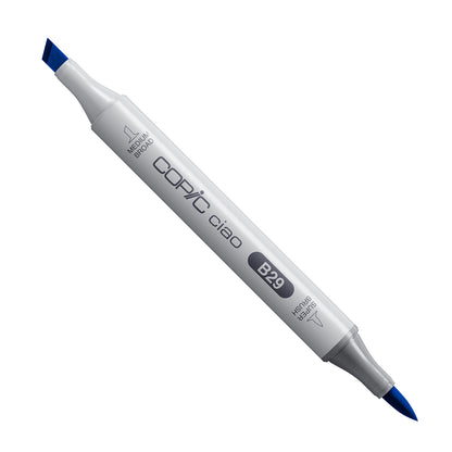 White Smoke Copic Ciao B29-Ultramarine Drawing