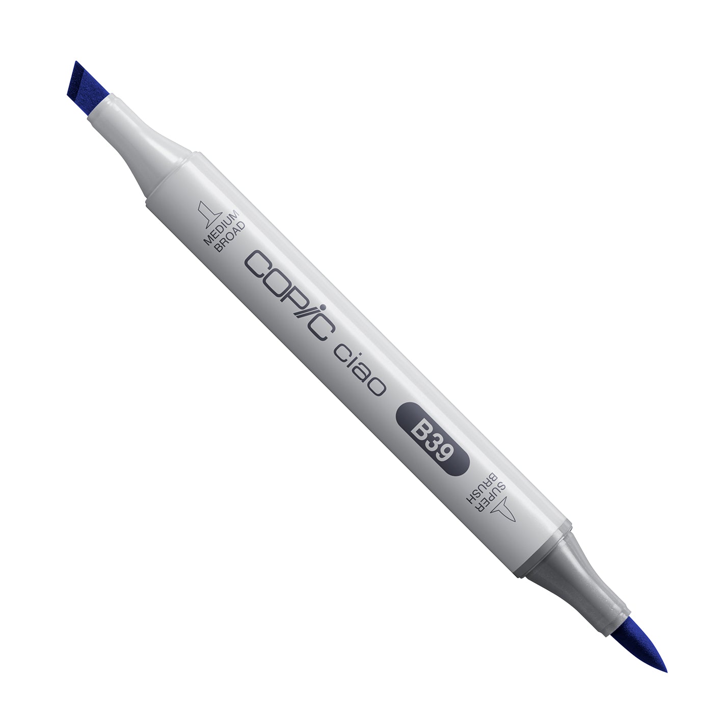 White Smoke Copic Ciao B39-Prussian Blue Drawing