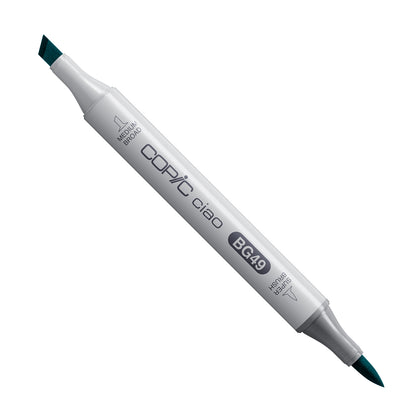 White Smoke Copic Ciao BG49-Duck Blue Drawing