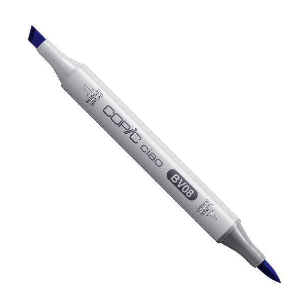 White Smoke Copic Ciao Dual Nib Alcohol Marker, BV08 Blue Violet Pens and markers