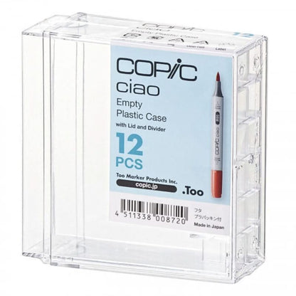 White Smoke Copic Ciao set of 6 Brights and 6 Pastels + Bonus Acrylic Case Pens & Markers