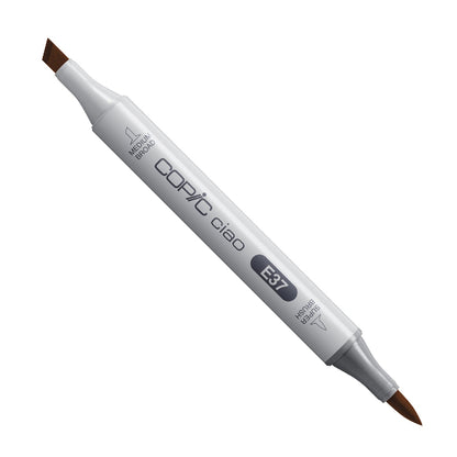 White Smoke Copic Ciao Dual Nib Alcohol Marker, E37 Sepia Pens and markers