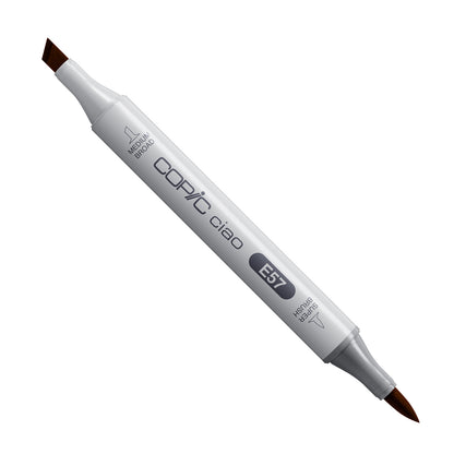 White Smoke Copic Ciao E57-Light Walnut Drawing