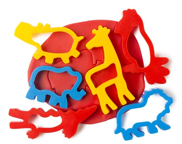 White Smoke EC Dough Jungle Animal Cutters, Set 6 Kids Activities