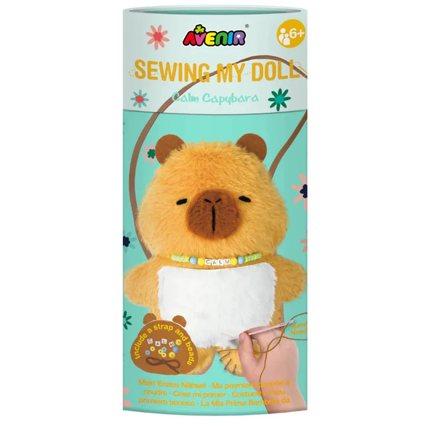 Light Gray Avenir Sewing My Doll Calm Capybara Craft Kits