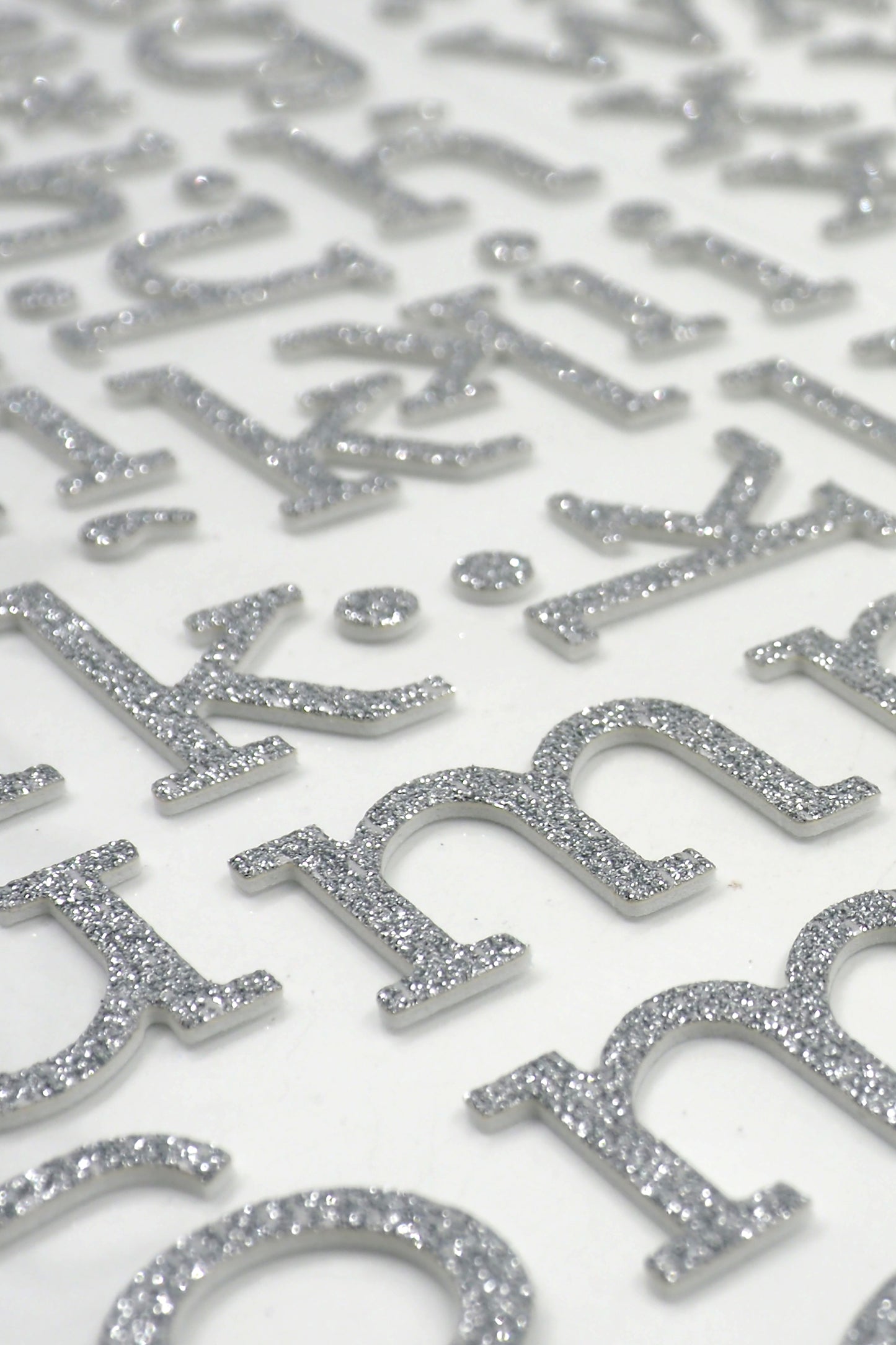 Lavender Foam Glitter Alpha Sans Serif Stickers Paper Craft
