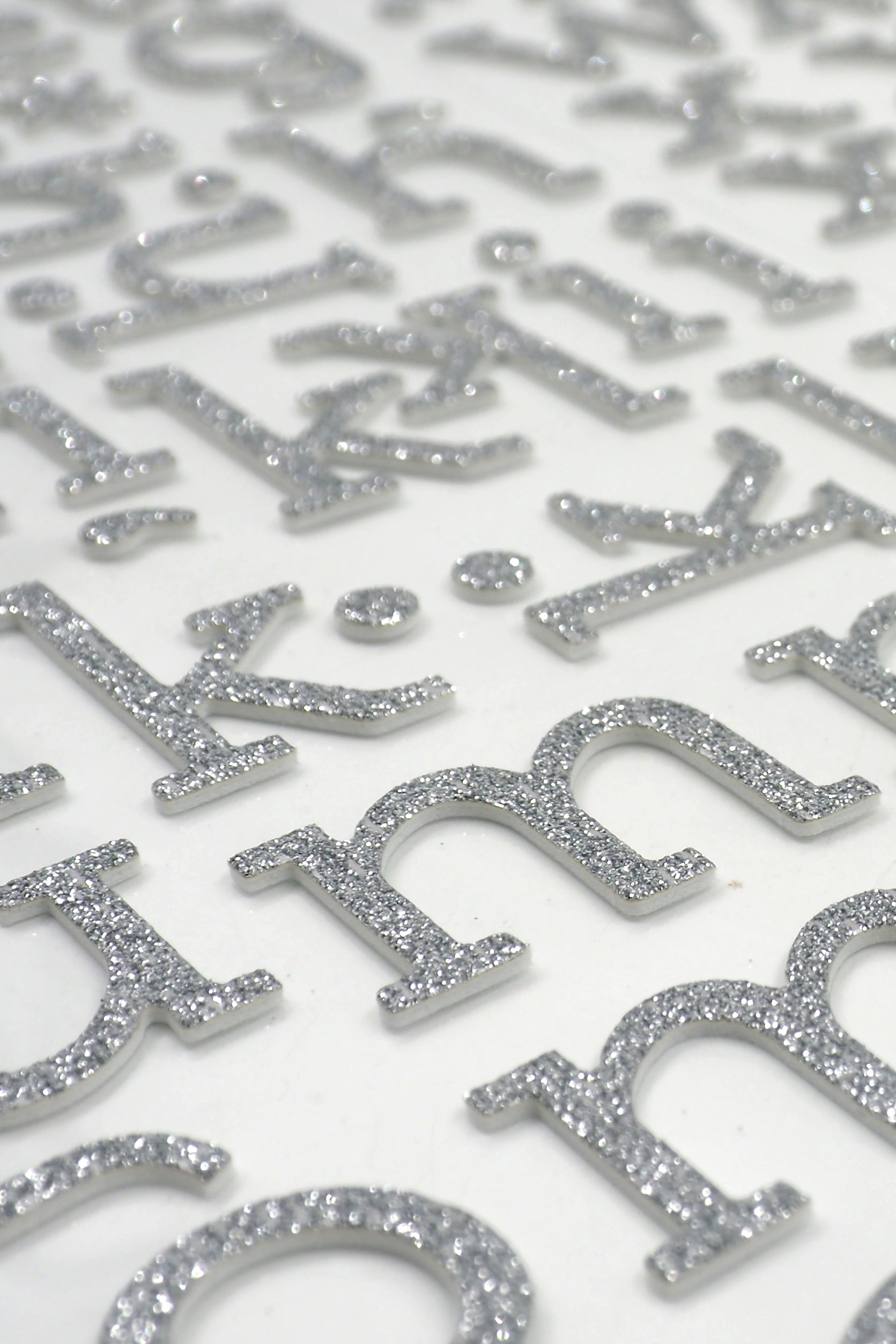 Lavender Foam Glitter Alpha Sans Serif Stickers Paper Craft