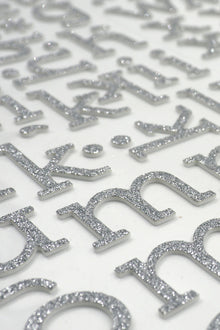 Lavender Foam Glitter Alpha Sans Serif Stickers Paper Craft