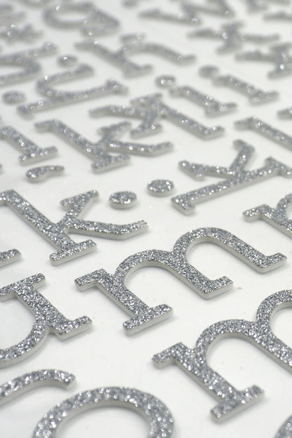 Lavender Foam Glitter Alpha Sans Serif Stickers Paper Craft