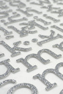 Lavender Foam Glitter Alpha Sans Serif Stickers Paper Craft