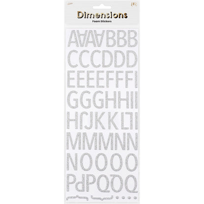 Lavender Dimensions Foam Glitter Alphabet Serif Stickers Paper Craft