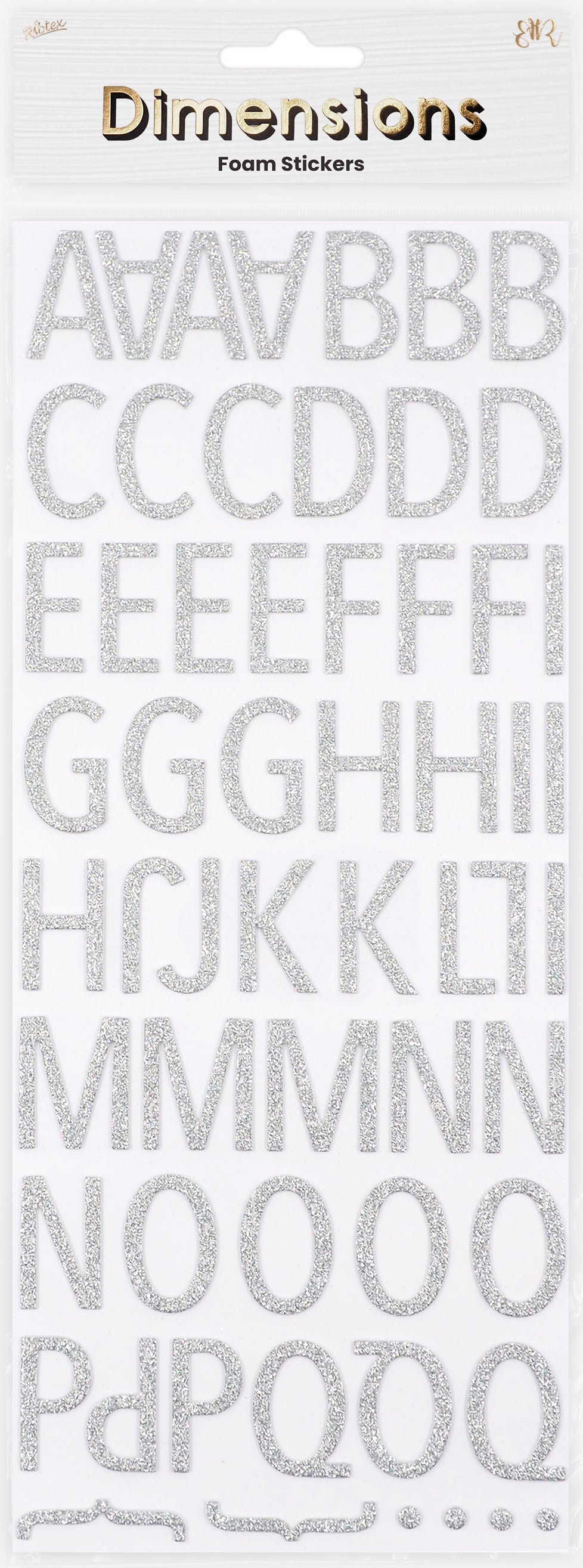 Lavender Dimensions Foam Glitter Alphabet Serif Stickers Paper Craft