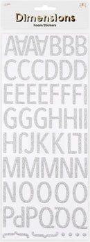 Lavender Dimensions Foam Glitter Alphabet Serif Stickers Paper Craft