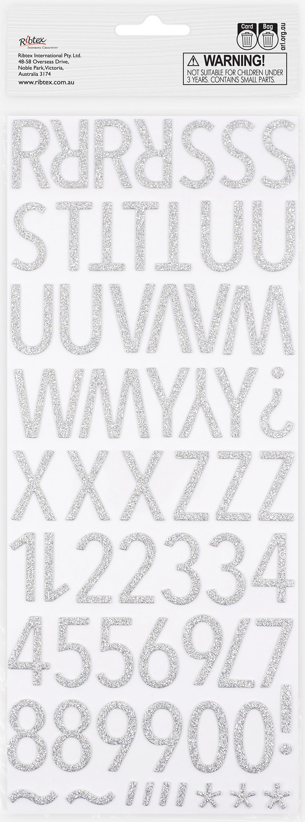 Lavender Dimensions Foam Glitter Alphabet Serif Stickers Paper Craft
