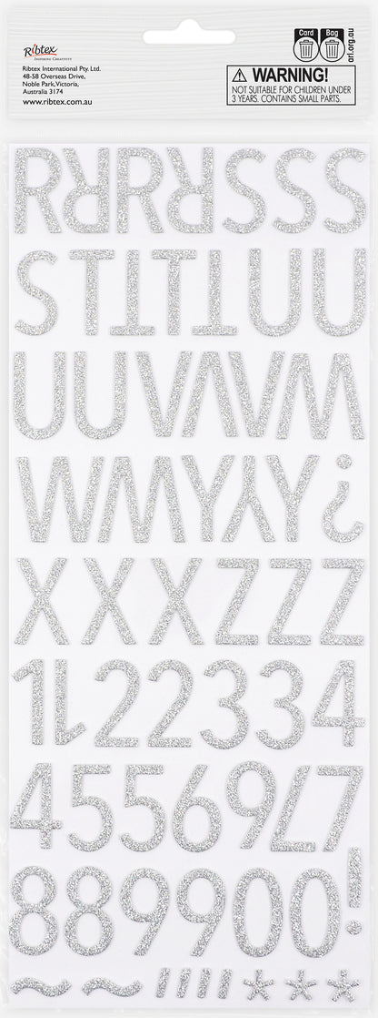 Lavender Dimensions Foam Glitter Alphabet Serif Stickers Paper Craft