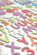 White Smoke Dimensions  Mini Foam Alpha Stickers Paper Craft