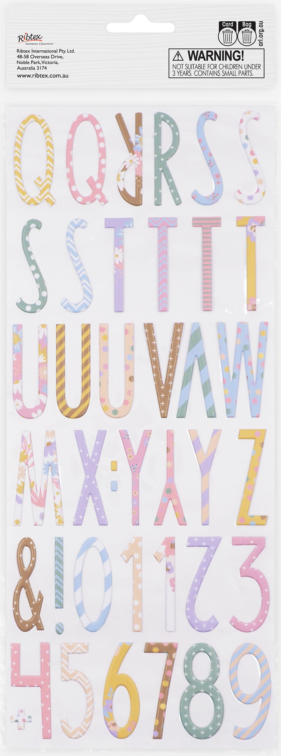 Lavender Dimensions  Puffy Alpha Floral Stickers Paper Craft