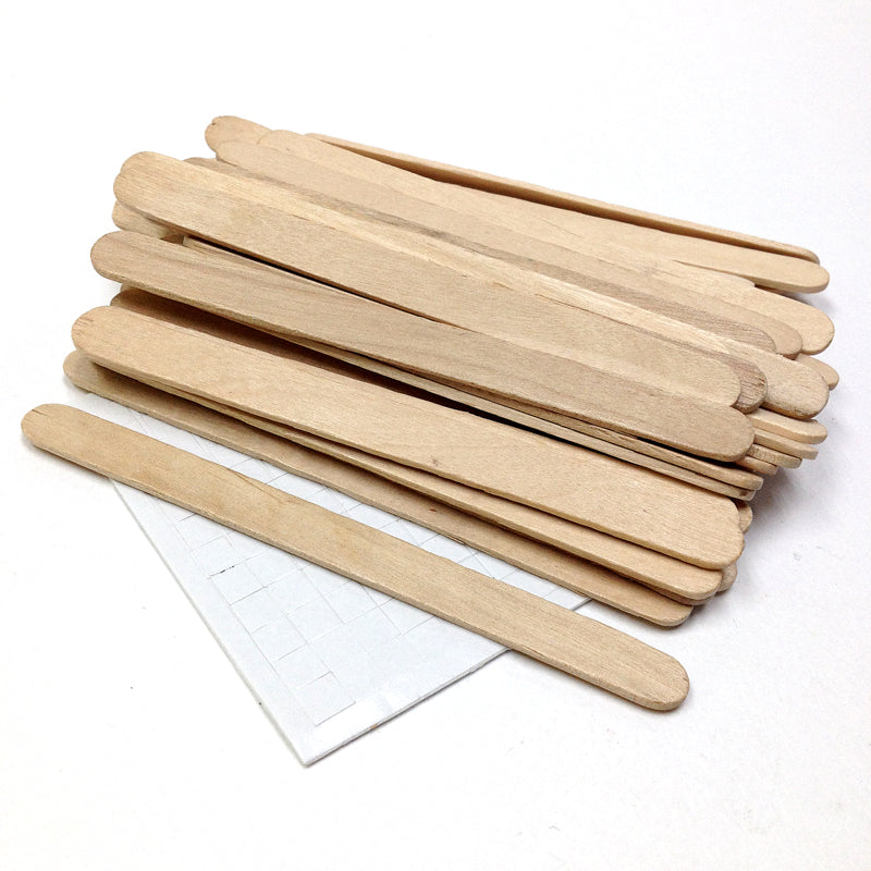 White Smoke Wood Craft Sticks Natural Pkt 1000 Kids Craft Basics