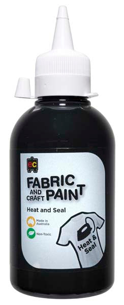 White Smoke EC Fabric Paint 250mL Black Kids Paints