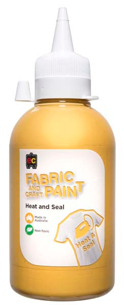 White Smoke EC Fabric Paint 250mL Gold Kids Paints