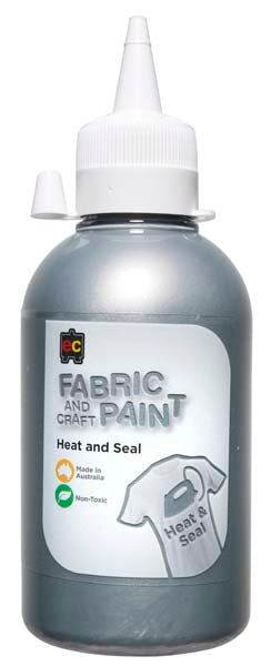 White Smoke EC Fabric Paint 250mL Silver Kids Paints
