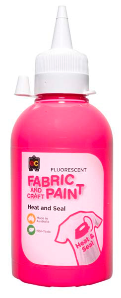 White Smoke EC Fabric Paint 250mL Fluorescent Pink Kids Paints