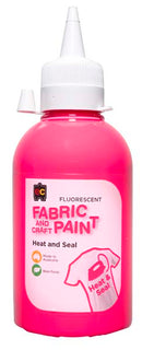 White Smoke EC Fabric Paint 250mL Fluorescent Pink Kids Paints
