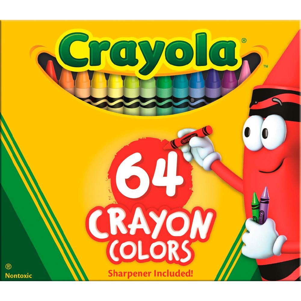 Gold Crayola Crayon Box - 64 Pack Crayons