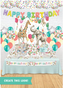 Lavender Party Animals Theme Party Tableware Bundle for 8 Kids Custom Bundle